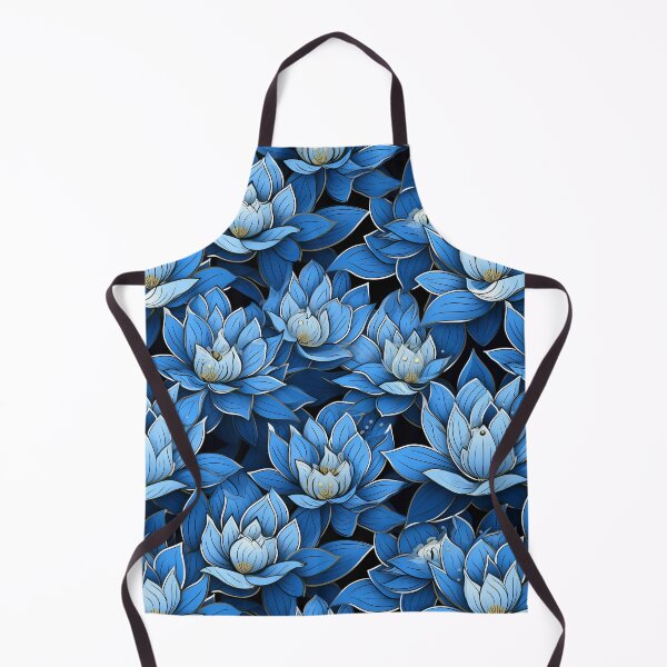 Item preview, Blue Lotus Flower Seamless Repeating Pattern designed and sold by Supra-Mundane.