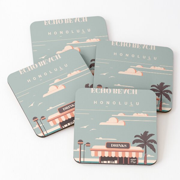 Item preview, Retro Summer Beach Vibes Camping Car Hawaiian Catch some Sun Echo beach Honolulu designed and sold by Jean-Pham.