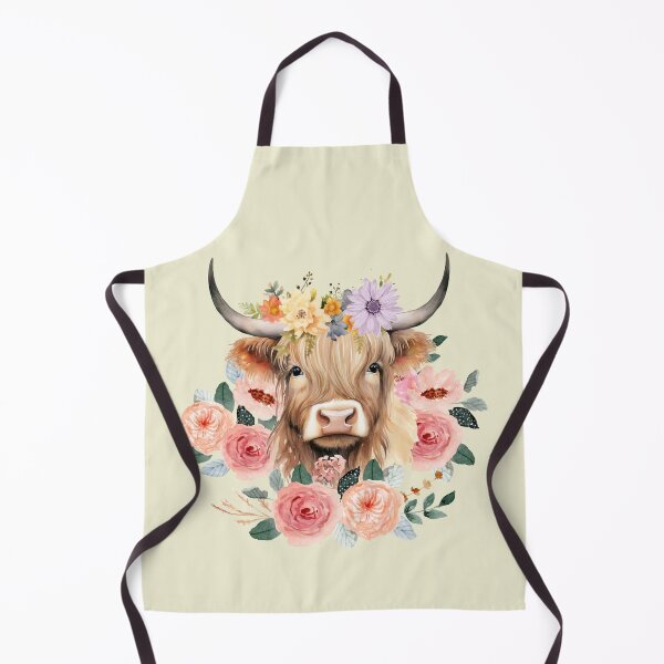 Item preview, Highland Cow and Flowers designed and sold by Ashley Gagnon.