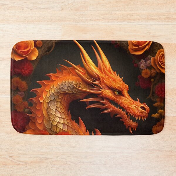 Item preview, Nature's Spell: Intricate Fantasy Floral Dragon Artwork designed and sold by CraftyAnimal.