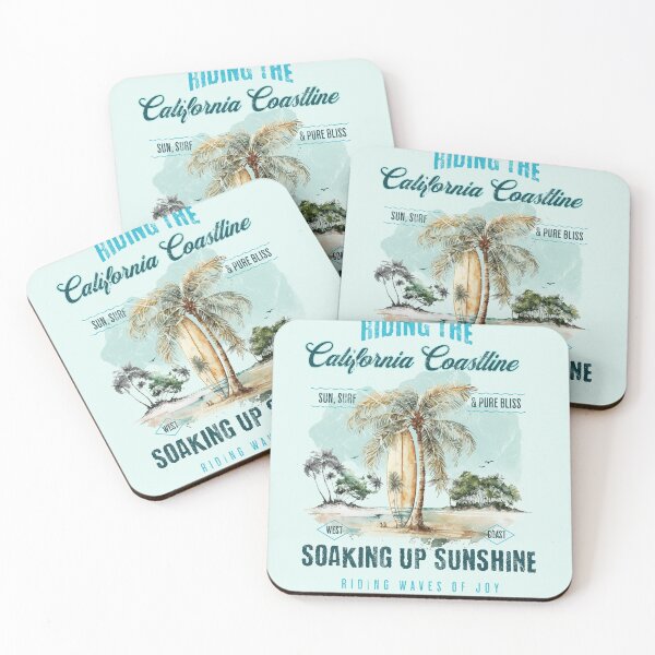 Item preview, Riding the California Coastline Soaking up sunshine Tropical Palm Tree Island designed and sold by Jean-Pham.