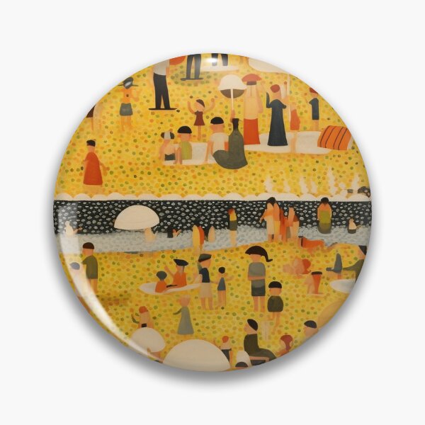 Item preview, Hot day at the beach, inspired by Georges Seurat's "A bath in Asnieres", designed and sold by SBD-Shop.