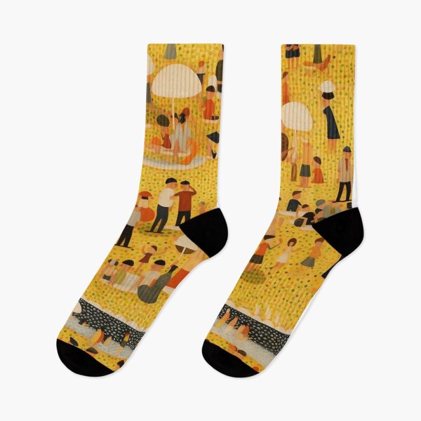 Item preview, Hot day at the beach, inspired by Georges Seurat's "A bath in Asnieres", designed and sold by SBD-Shop.