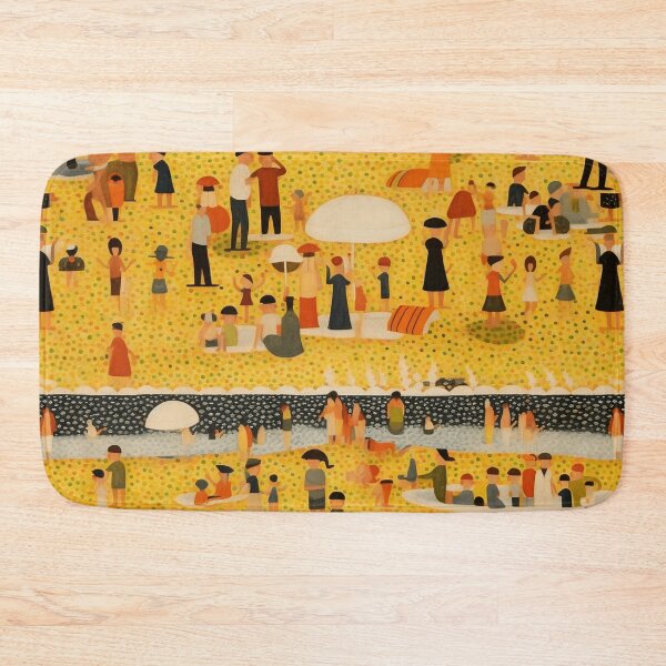 Item preview, Hot day at the beach, inspired by Georges Seurat's "A bath in Asnieres", designed and sold by SBD-Shop.