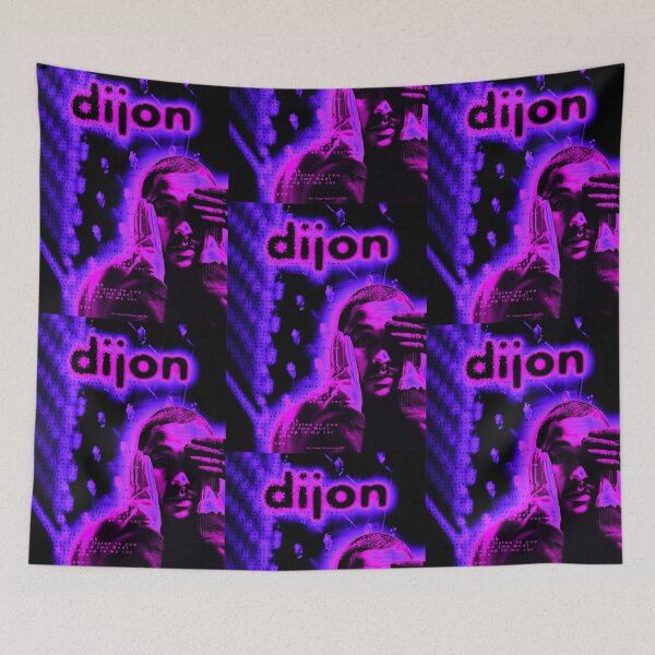 Item preview, Dijon "Talk Down" Colour Blur Typography Poster in Purple and Pink designed and sold by morganjeastwood.