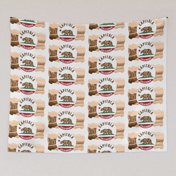 Item preview, Capitola Beach Californian Flag: Santa Cruz Coastal Living! designed and sold by EclecticCharm.