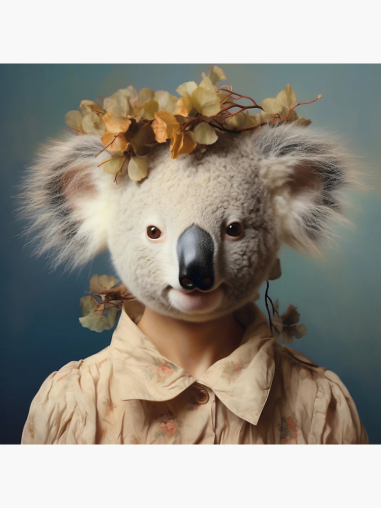 Intricately Beautiful Koala with Flower Crown Colorful Fur and Barbie ·  Creative Fabrica