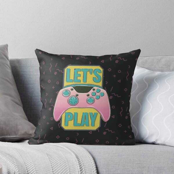 Item preview, Let's play: A design for real gamers, Yellow, pink and green  designed and sold by Kraker-Inc.