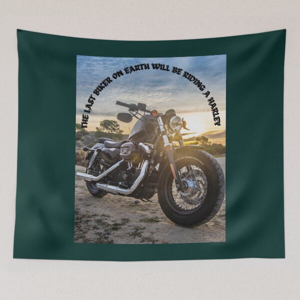 Item preview, THE LAST BIKER ON EARTH WILL BE RIDING A HARLEY   designed and sold by CandidaDoucette.