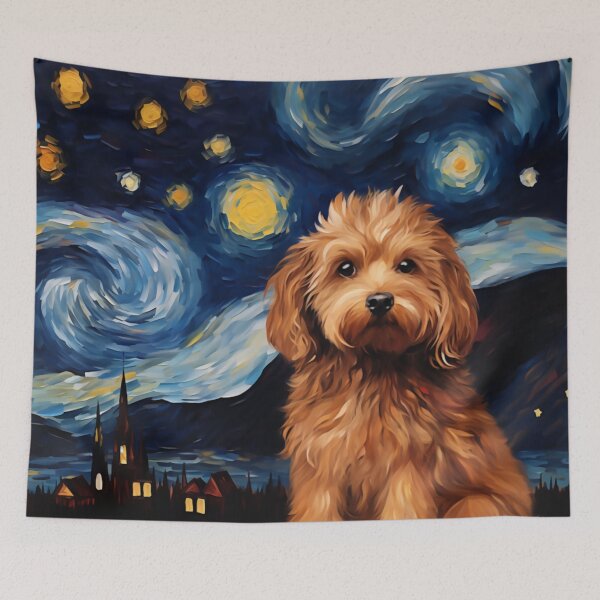 Item preview, A Cute Cavoodle Starry Night, Adorable Cavapoo Puppy designed and sold by Orianah.