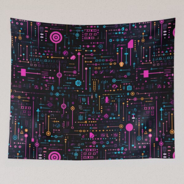 Item preview, Electrifying Neon Circuitry Pattern: Illuminating Artistry for a Modern World designed and sold by centaurydesigns.