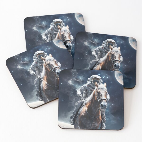 Item preview, a person in a space suit riding a horse designed and sold by neerajgenius.