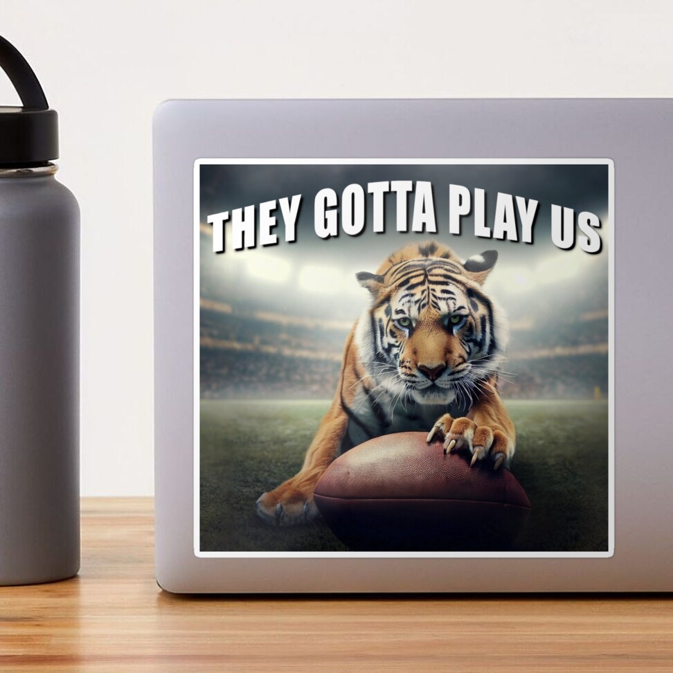 White Bengal Tiger Running on Football Field · Creative Fabrica