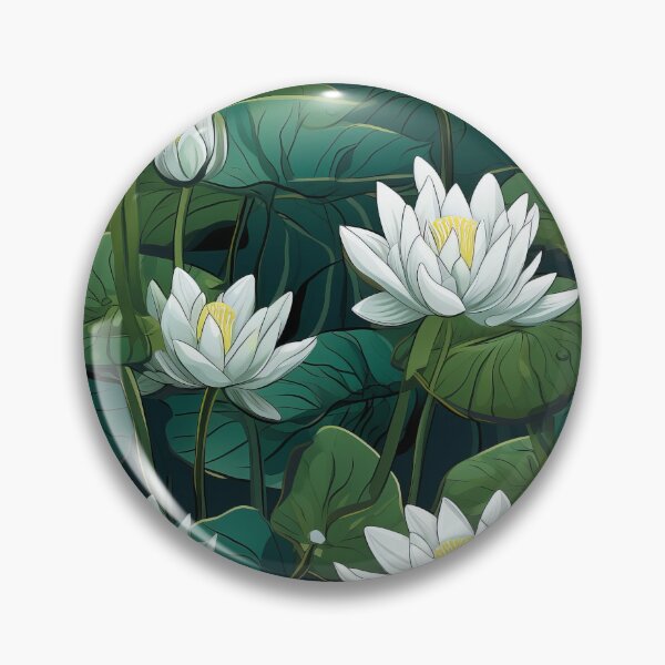 Item preview, White Lotus Flower Seamless Repeating Pattern designed and sold by Supra-Mundane.