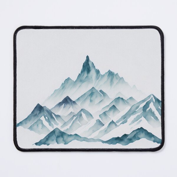Item preview, Mountain Landscape Bright Blue designed and sold by raviolli000.
