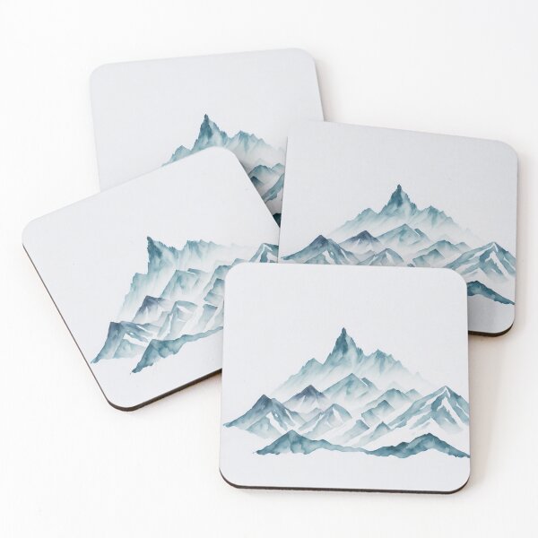 Item preview, Mountain Landscape Bright Blue designed and sold by raviolli000.
