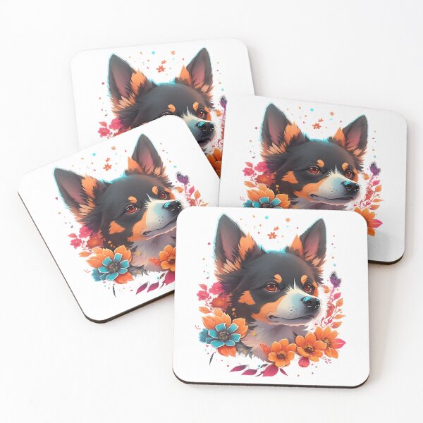 Item preview, Dog and Coloring Flower designed and sold by soumendesigner.