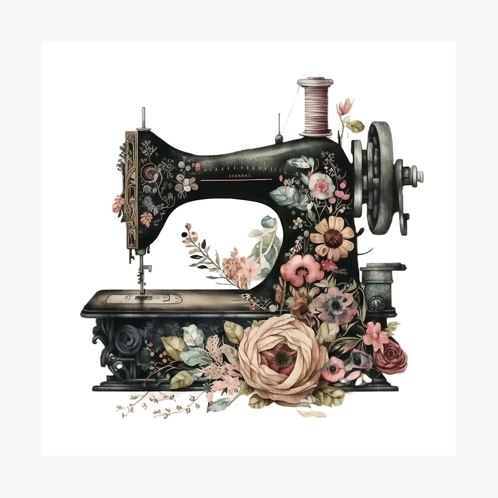  Eheartsgir Vintage Floral Sewing Machine Pad for Table