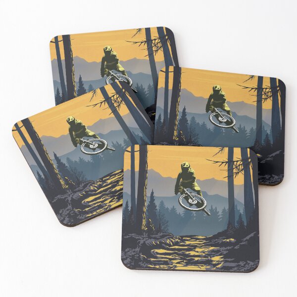 Item preview, Retro styled downhill mountain biking designed and sold by supriyo-art.