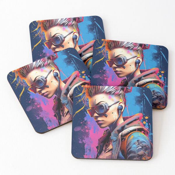 Item preview, Flowerpunk Portrait - Eclectic Style with Cyberpunk and Punk Rock Elements designed and sold by Piotrek0001.