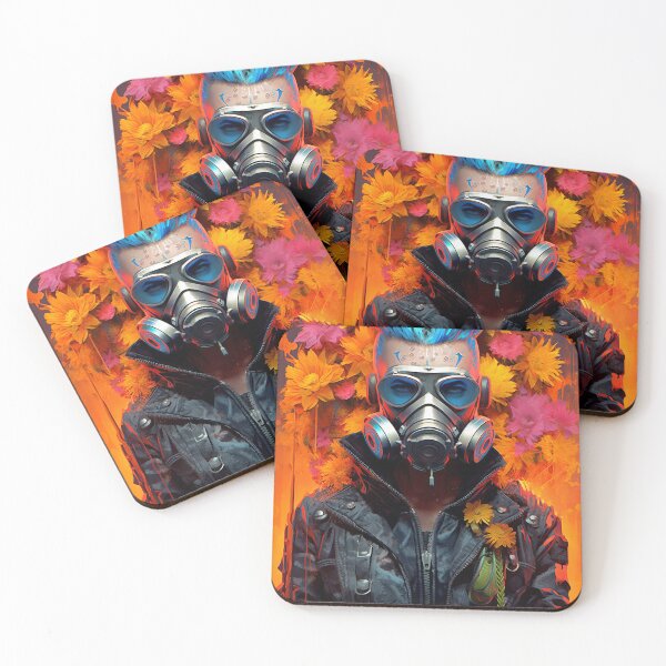 Item preview, Flowerpunk Portrait - Eclectic Style with Cyberpunk and Punk Rock Elements designed and sold by Piotrek0001.