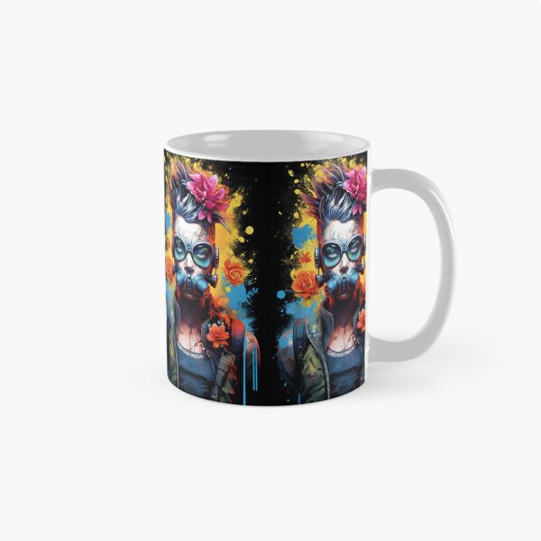 Item preview, Flowerpunk Portrait - Eclectic Style with Cyberpunk and Punk Rock Elements designed and sold by Piotrek0001.