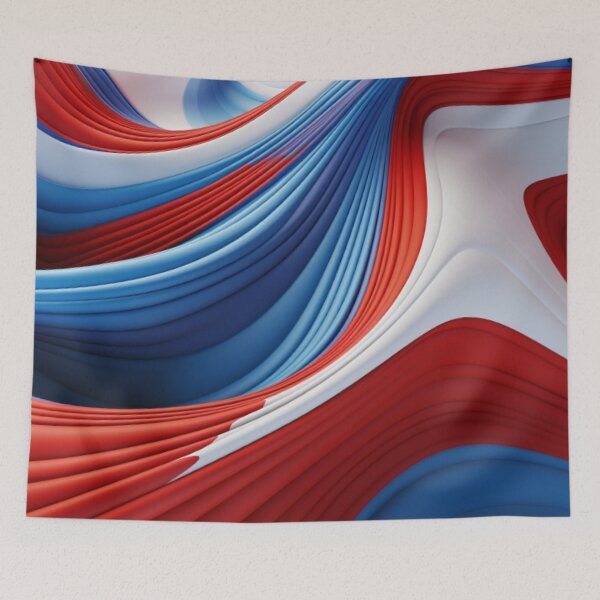 Item preview, : Patriotic Ribbons - Close-Up Image of Red, White, and Blue Ribbons, Festive Charm designed and sold by Dubage603.