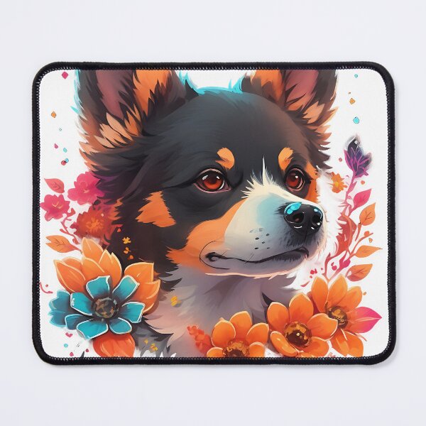 Item preview, Dog and Coloring Flower designed and sold by soumendesigner.
