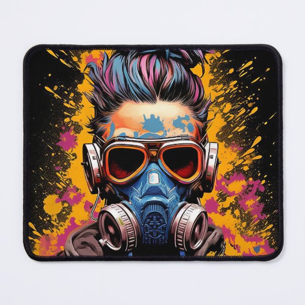Item preview, Flowerpunk Portrait - Eclectic Style with Cyberpunk and Punk Rock Elements designed and sold by Piotrek0001.
