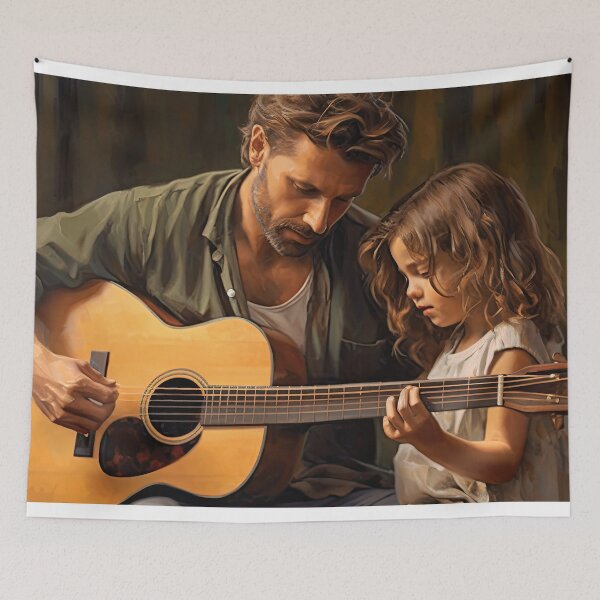Item preview, Harmonious Bond: A Heartwarming Father and Daughter Duet designed and sold by Digital-Art-Co.
