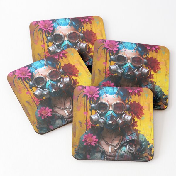 Item preview, Flowerpunk Portrait - Eclectic Style with Cyberpunk and Punk Rock Elements designed and sold by Piotrek0001.