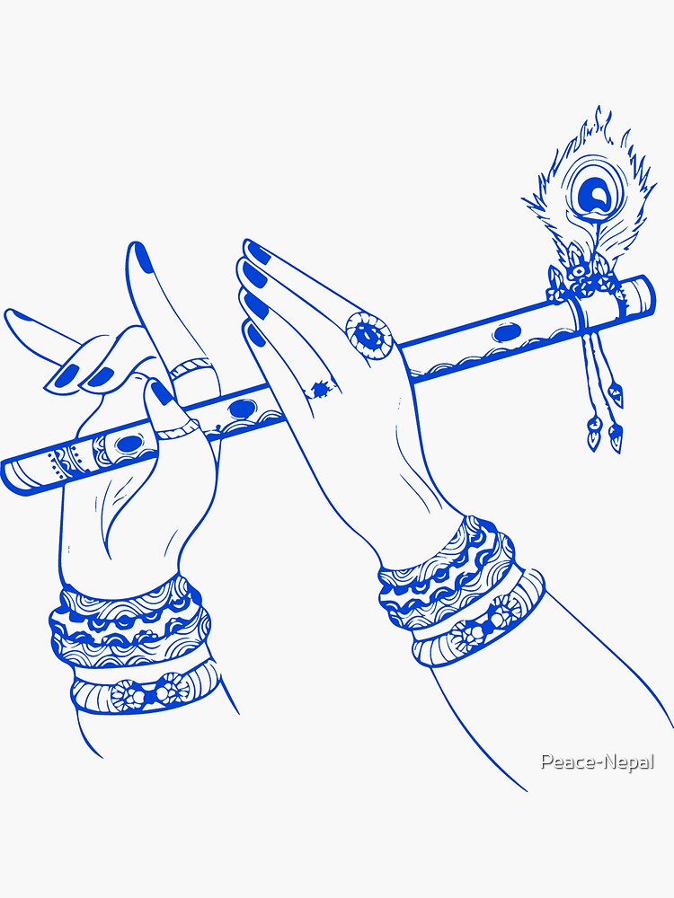 krishna flute drawing| Easy drawing for beginners| @karabiartsacademy6921 -  YouTube