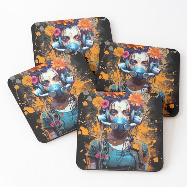 Item preview, Flowerpunk Portrait - Eclectic Style with Cyberpunk and Punk Rock Elements designed and sold by Piotrek0001.