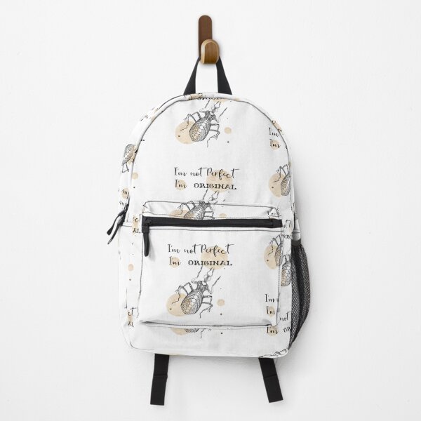 Item preview, I'm not perfect, I'm original. Beetle illustration in zen style. For t-shirt printing, printing, label, textile printing. designed and sold by Anastasiia Yurevych.