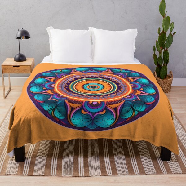 Item preview, Meditation and Yoga Mandala: Blue and Orange Gradient Star designed and sold by BNCH44.