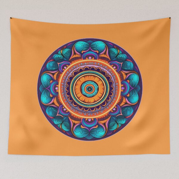 Item preview, Meditation and Yoga Mandala: Blue and Orange Gradient Star designed and sold by BNCH44.