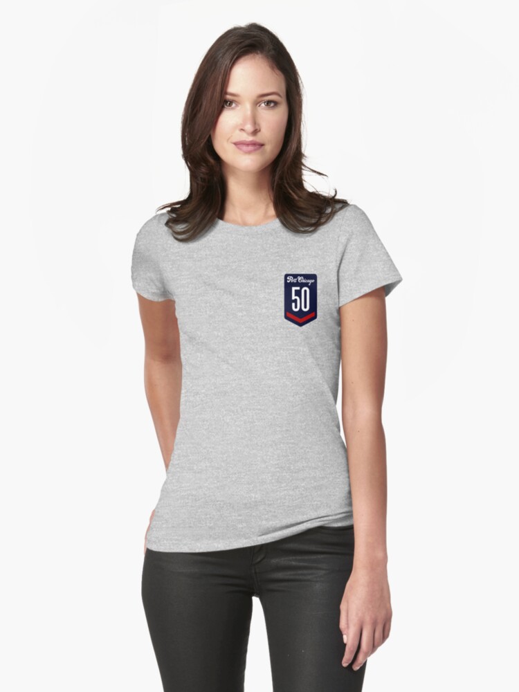 Thumbnail 1 of 3, Fitted T-Shirt, Port Chicago 50 Badge Graphic designed and sold by PortChicago.