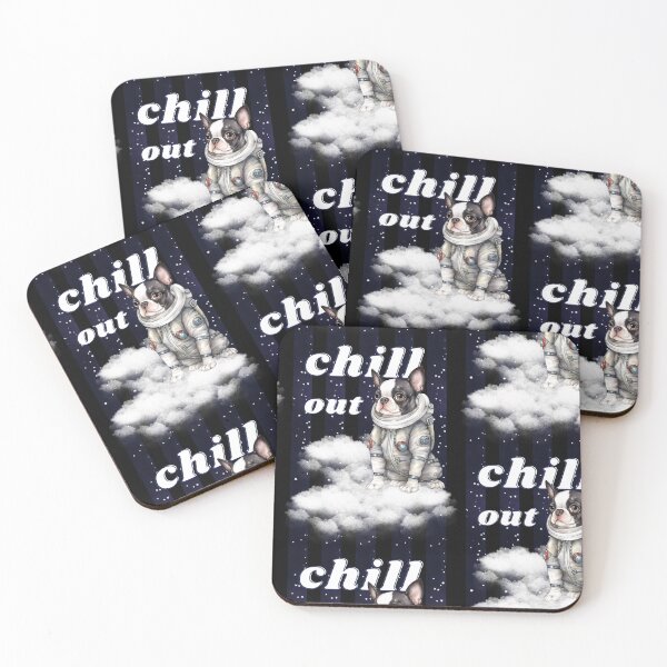 Item preview, Chill out - Boston Terrier Astronaut, rest and relaxation. Relax and calm. Calm down, chill out. Funny Spacedog designed and sold by PupilLove.