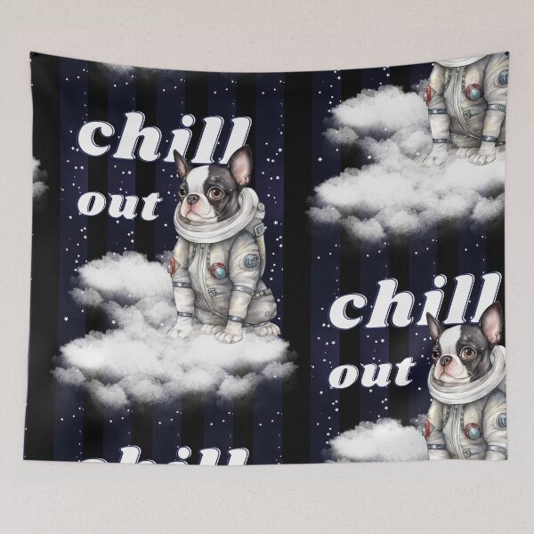 Item preview, Chill out - Boston Terrier Astronaut, rest and relaxation. Relax and calm. Calm down, chill out. Funny Spacedog designed and sold by PupilLove.