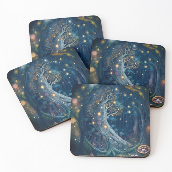 Item preview, Fairy Butterfly Mushrooms Forest designed and sold by druidwolfart.