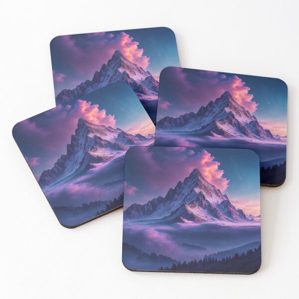 Item preview, A Scenic Mountain Range Adorned with a Majestic Ridge Line, Where the Peaks Rise Proudly Above the Clouds, Forming a Breathtaking Silhouette Against the Sky, Ai Generated Art designed and sold by AiGens.