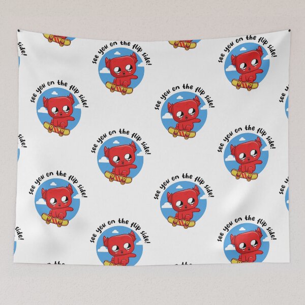 Item preview, Skateboarding cheeky devil (on light colors) designed and sold by messy-nessie.