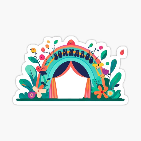 Artikel-Vorschau von Bonnaroo-Bogen Sticker, designt und verkauft von gallleriaworld.