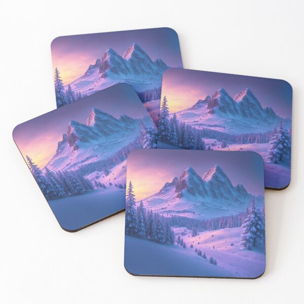 Item preview, An Awe-Inspiring Mountain Scene with a Scenic Mountain Pass Draped in a White Snowy Mantle, Ai Generated Art designed and sold by AiGens.