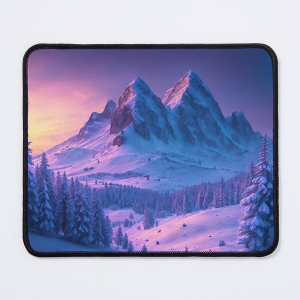 Item preview, An Awe-Inspiring Mountain Scene with a Scenic Mountain Pass Draped in a White Snowy Mantle, Ai Generated Art designed and sold by AiGens.