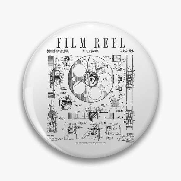 Item preview, Cinematography Movie Film Reel Camera Vintage Patent Print designed and sold by GrandeDuc.