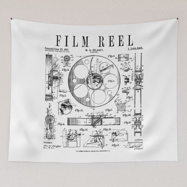 Item preview, Cinematography Movie Film Reel Camera Vintage Patent Print designed and sold by GrandeDuc.