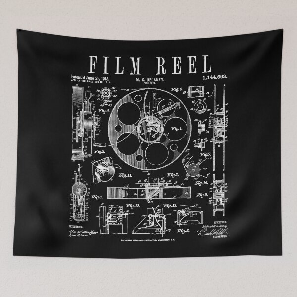 Item preview, Cinematography Movie Film Reel Camera Vintage Patent Print designed and sold by GrandeDuc.