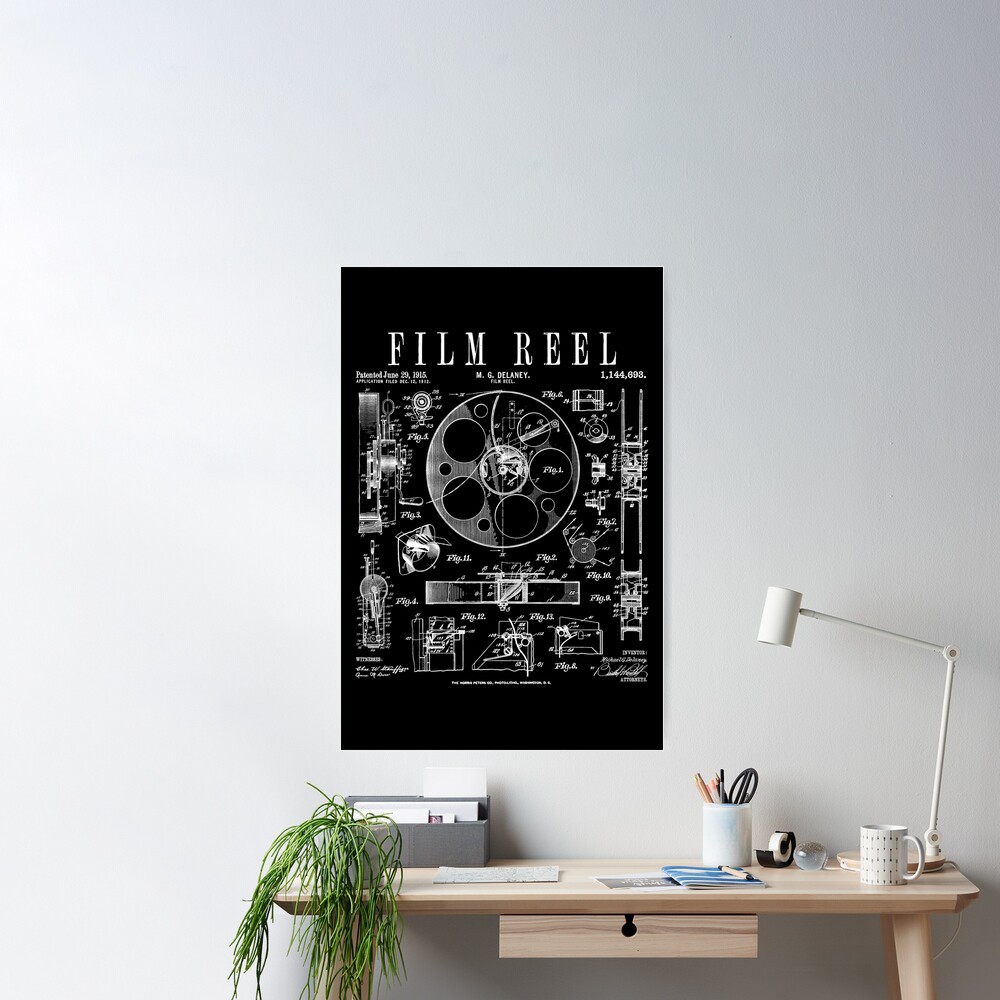 Film reel Solid-Faced Canvas Print