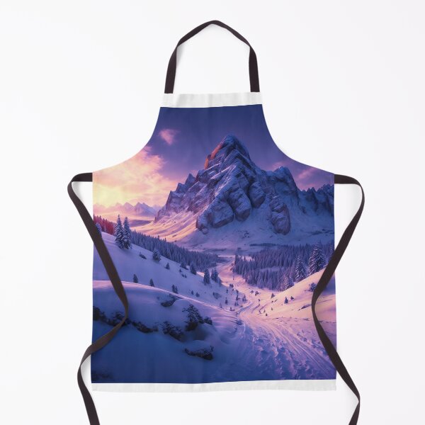 Item preview, A Mesmerizing Mountain Vista Showcasing a Mountain Pass Veiled in Snow, where Snowshoers Embark on an Exhilarating Journey through the Winter Wonderland, Ai Generated Art designed and sold by AiGens.